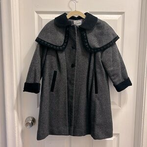 Size 5 Rothschild 100% wool coat with velvety trim. Very well made